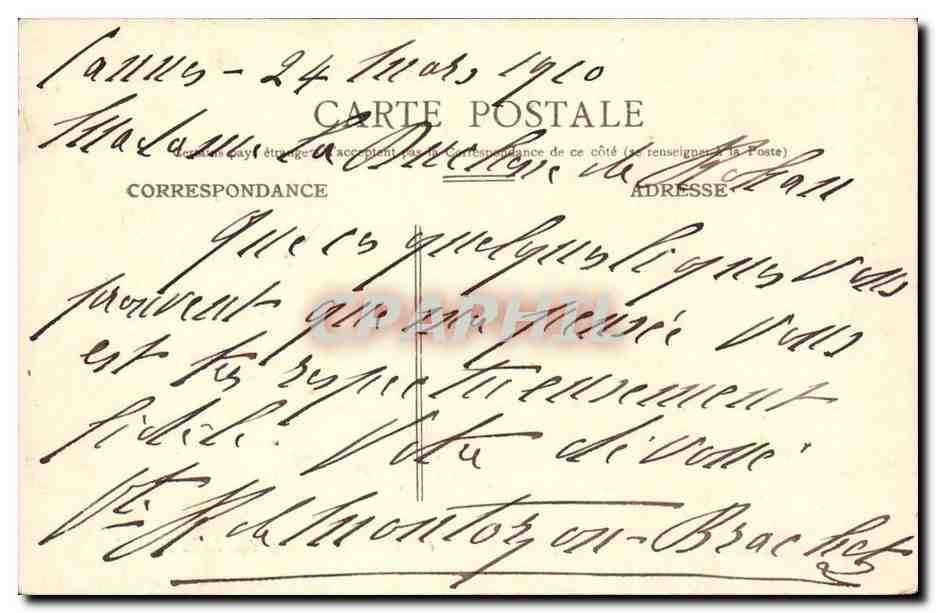 Cannes — Allées de la Liberte — Édition Picard, Nice — Verso