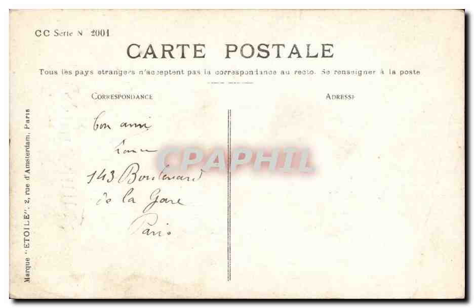 CPA FAntaisie Bonne annee — Verso