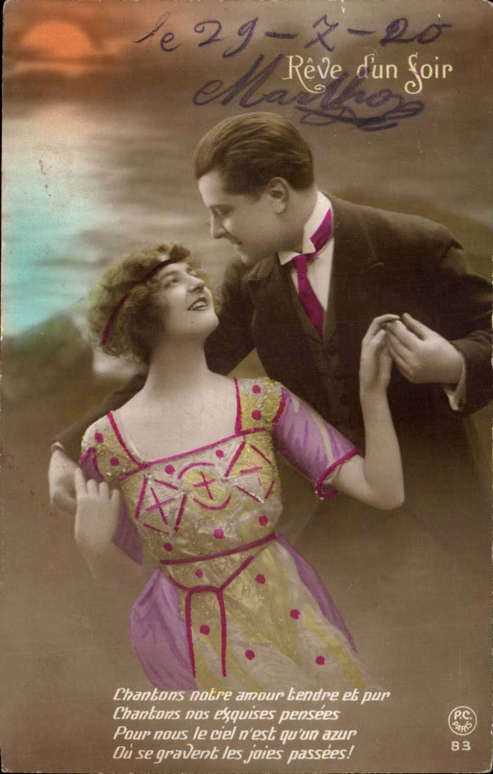 Rêve d'un soir — scène de couple amoureux — P.C. Paris n°83
