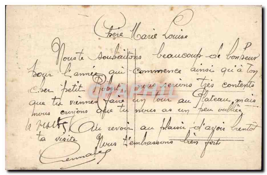 Les Fleurs de l'Amitié — Poème sur l'amitié — Éditeur M. M. n° 3 — Verso