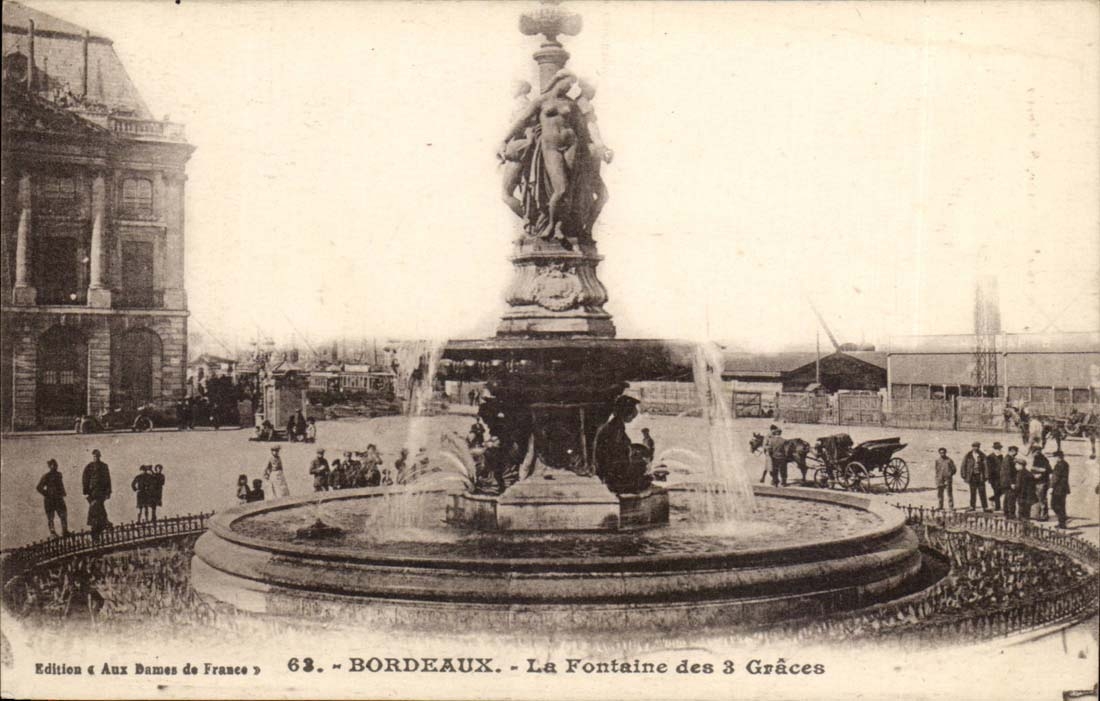 Bordeaux CPA La fontaine des trois graces