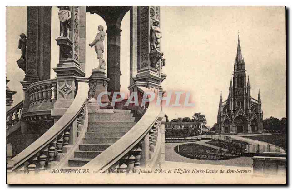 Bonsecours CPA Le monument de Jeanne d'arc Notre DAme 