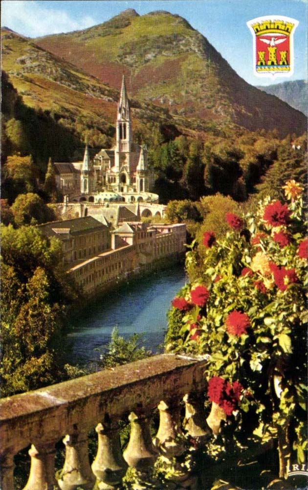 Lourdes CPM La basilique et le Gave