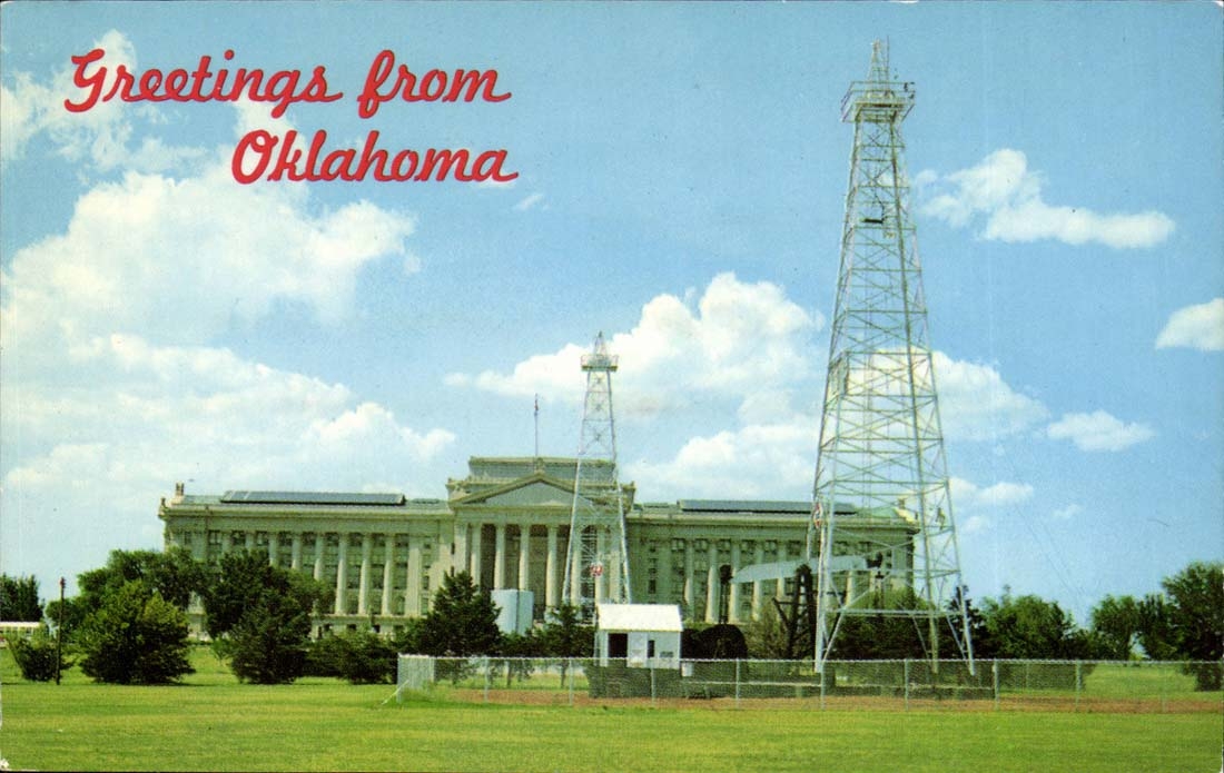 Etats Unis CPM Greetings from Oklahoma (petrole oil)