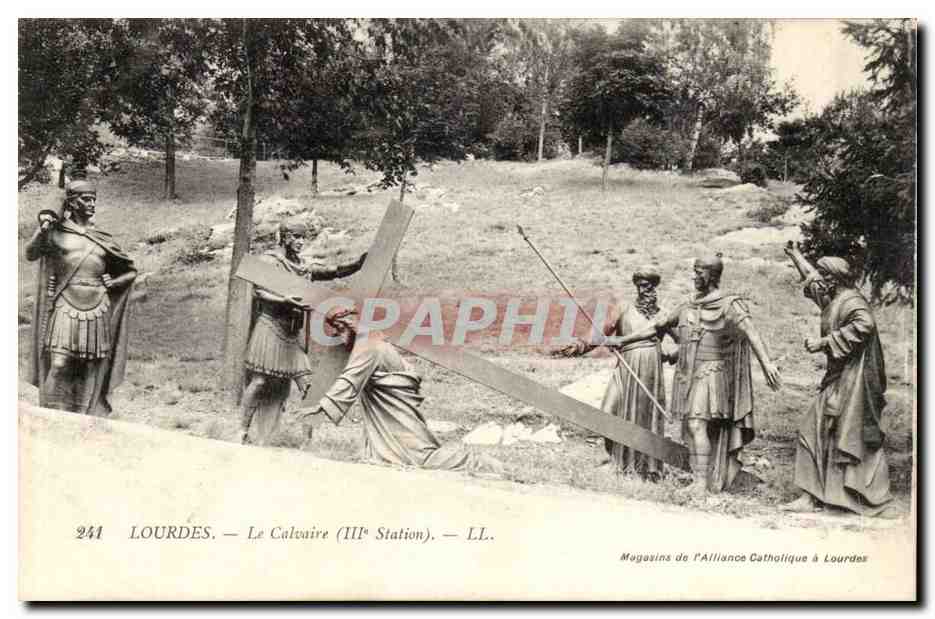 Lourdes CPA Le calvaire (3eme station)