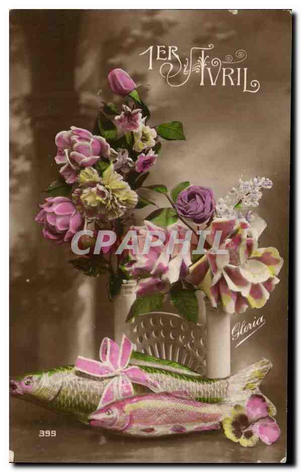 CPA Fantaisie 1er Avril Paques Poisson EAster