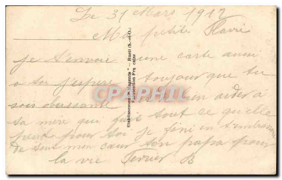 CPA Fantaisie 1er Avril Paques Poisson EAster — Rückseite