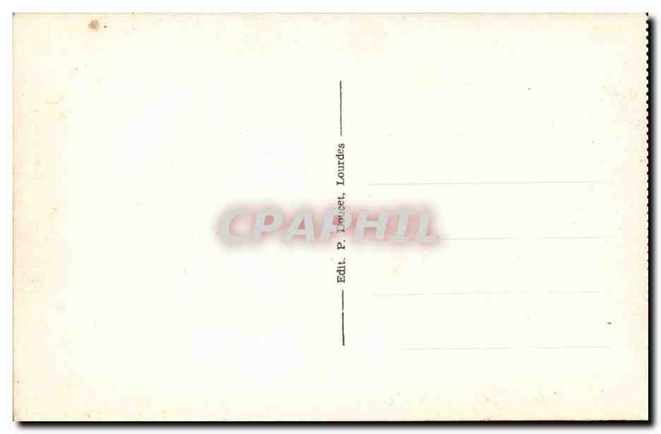 Calvaire de Lourdes CPA 3eme station Jesus tombe sous le poids de sa CRoix — Verso