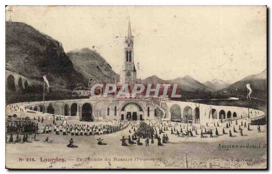 Lourdes CPA Esplanade du rosaire (procession)