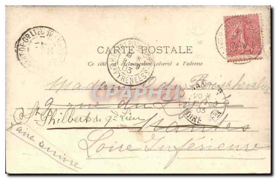 Lourdes CPA La grotte miraculeuse — Verso