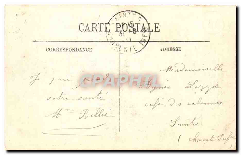 Lourdes CPA La procession — Verso