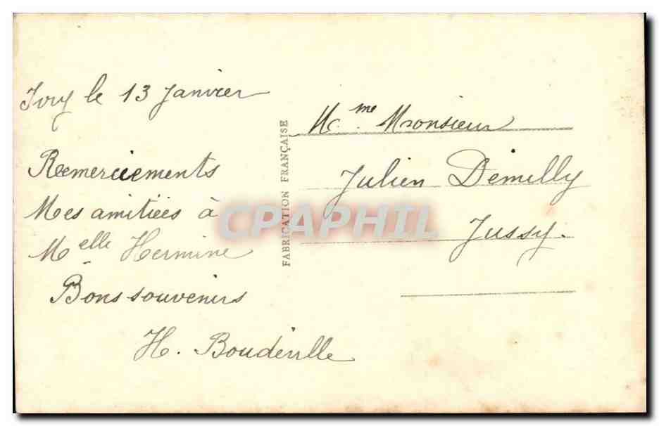 CPA Fantaisie Bonne annee Fleur — Rückseite