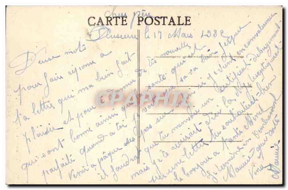 Auxerre CPA La rue de l'horloge — Rückseite