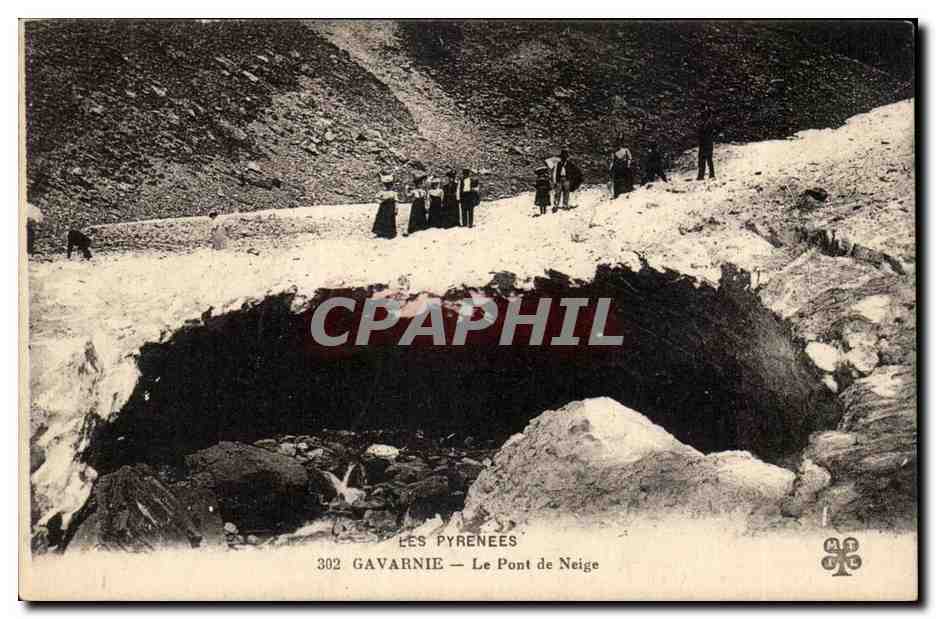 Gavarnie CPA Le pont de neige