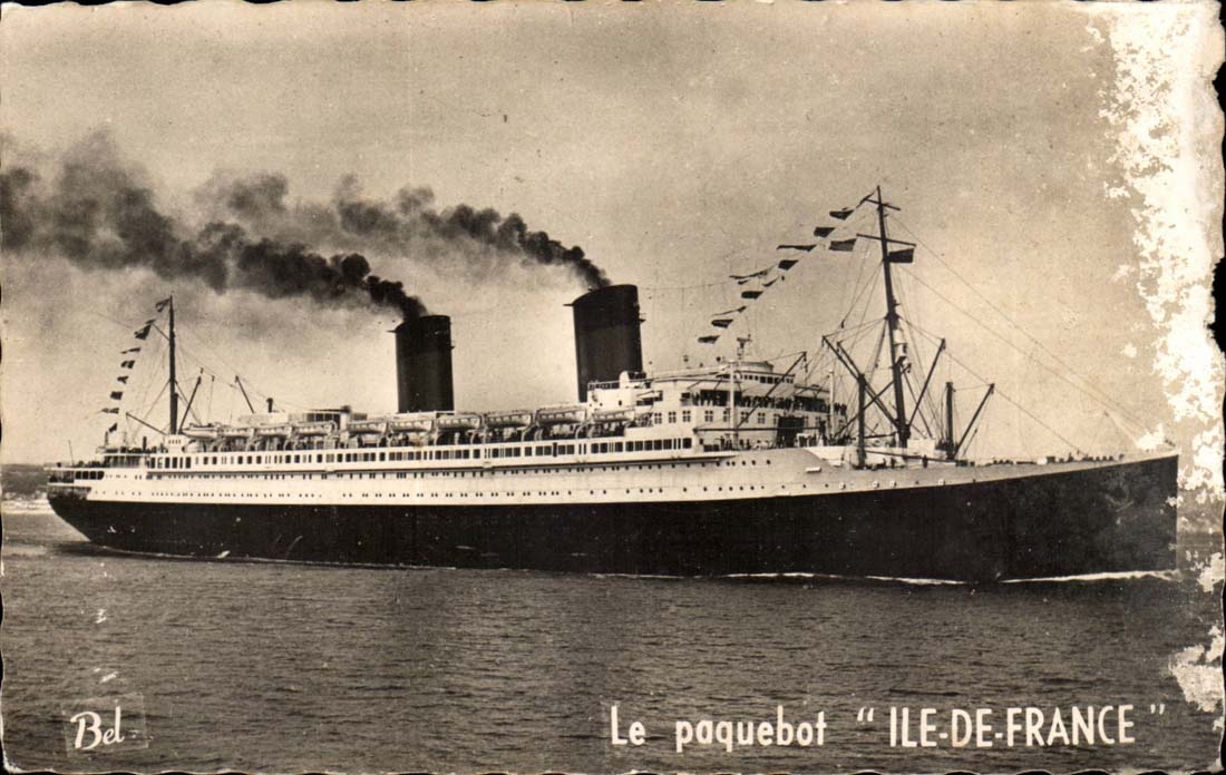 CPA PAquebot Ile de France
