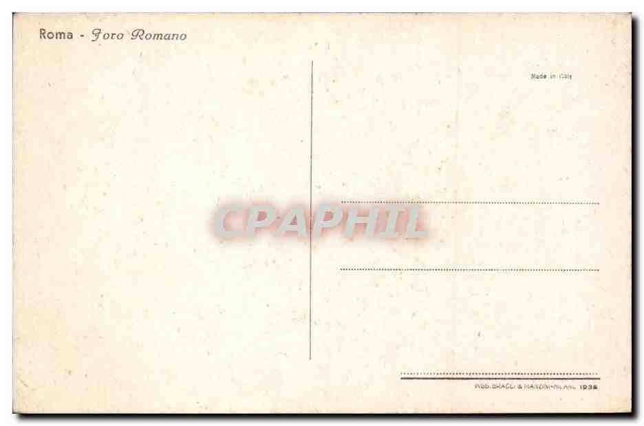 italie Italia Roma CPA Foro Romano — Verso