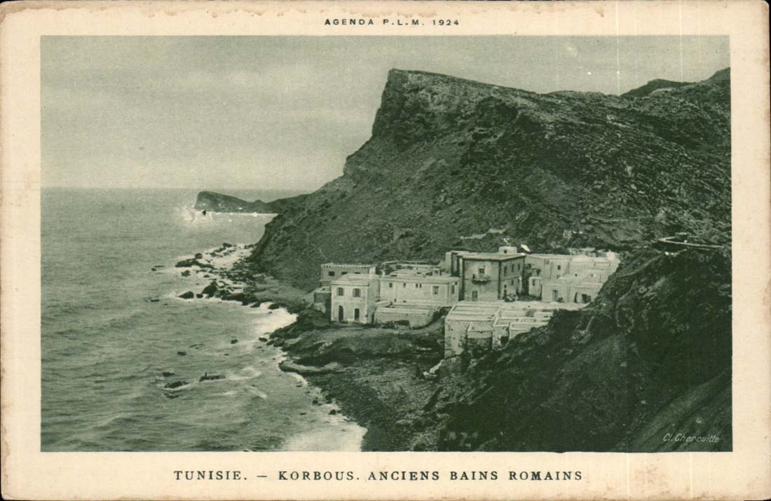 Tunisie CPA Korbous Anciens bains romains