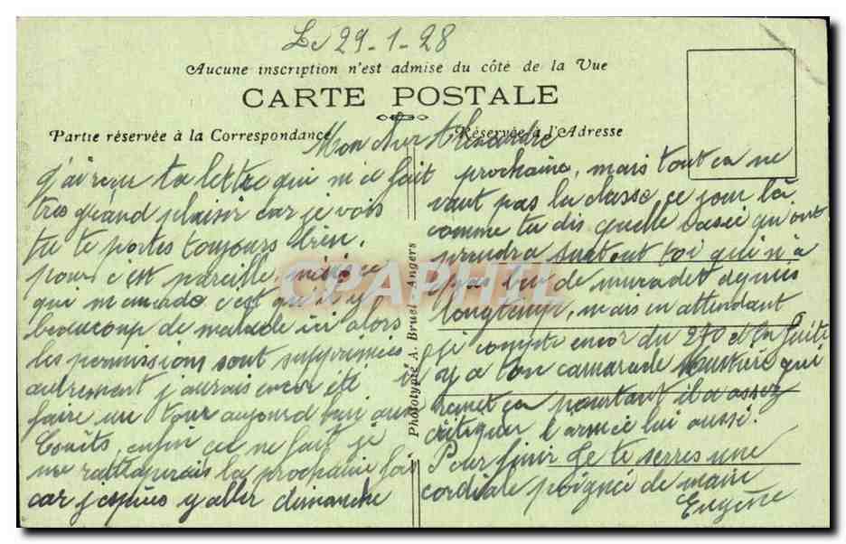 Angers CPA Jardin des plantes Le lac et la Serre — Rückseite