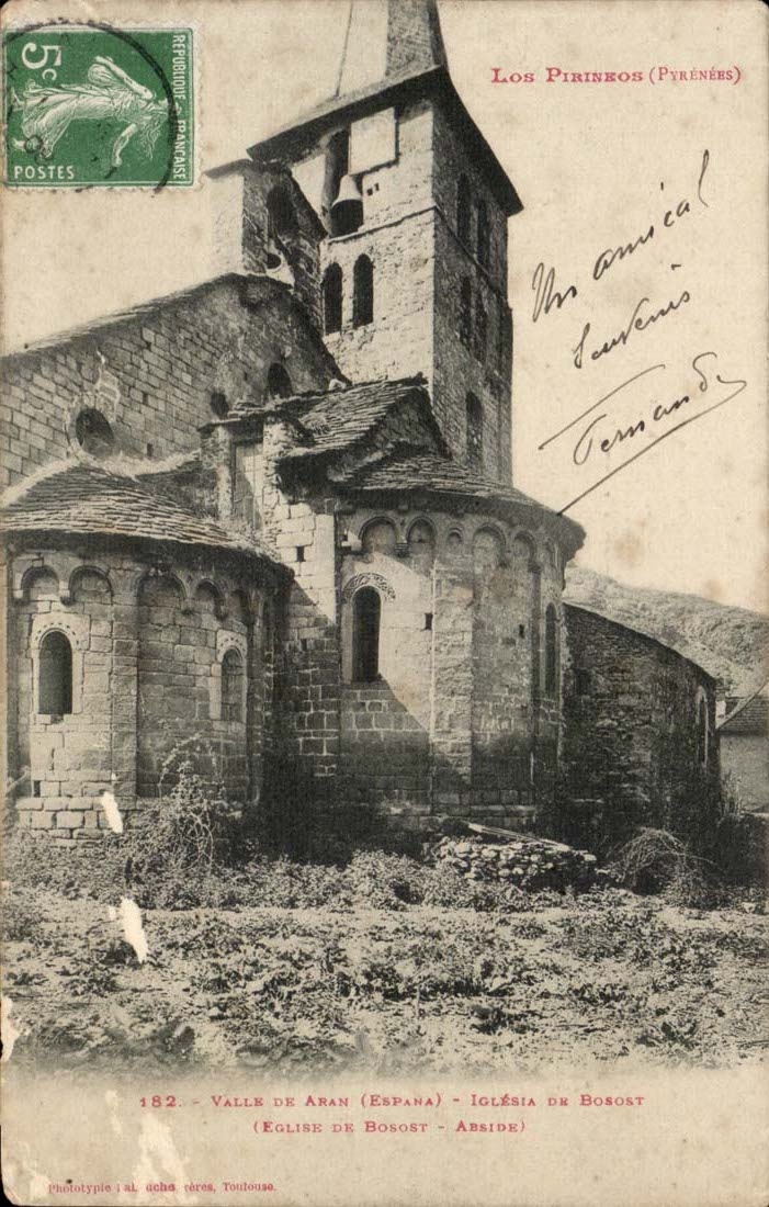 Espagne Spain Espana CPA Los Pirineos Valle de Aran Iglesia de Bosost