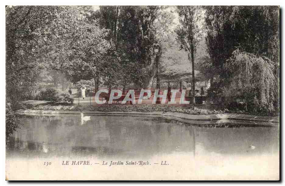 Le Havre CPA Le jardin Saint Roch