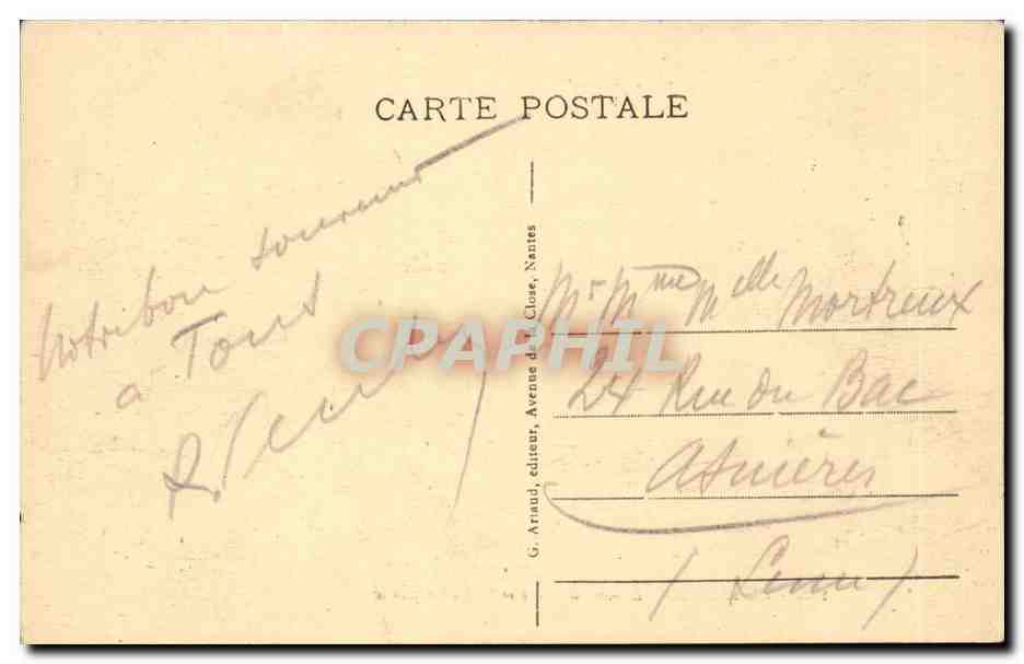 Le Havre CPA L'hotel de ville et le jardin public — Rückseite