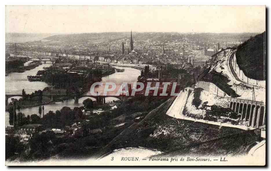 Rouen CPA Panorama pris de Bon SEcours