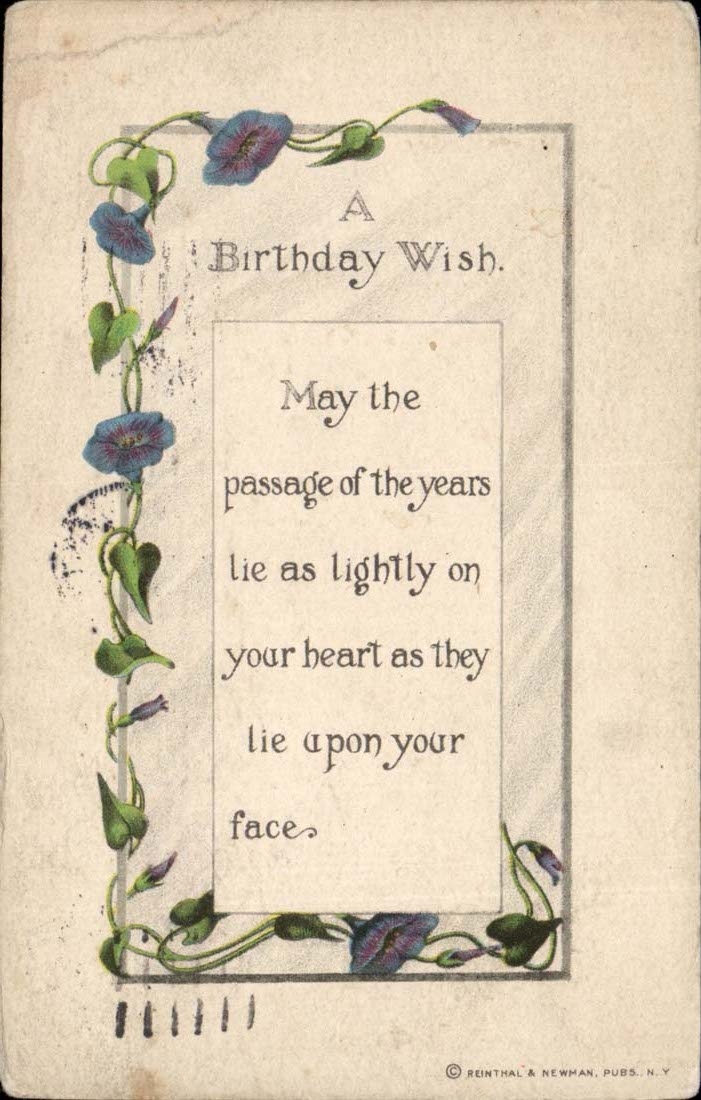 A Birthday Wish — Reinthal & Newman, N.Y. — Série 35