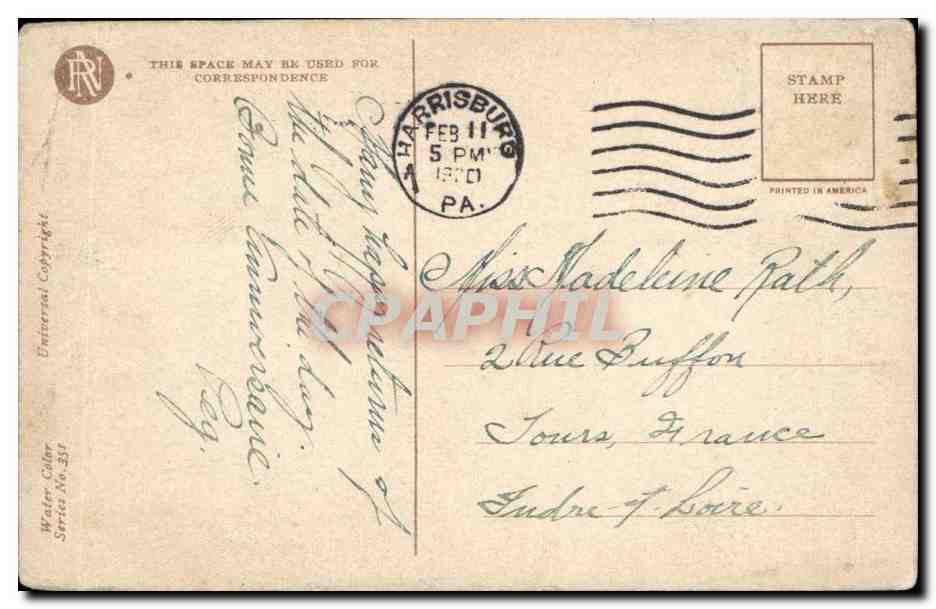 A Birthday Wish — Reinthal & Newman, N.Y. — Série 35 — Rückseite