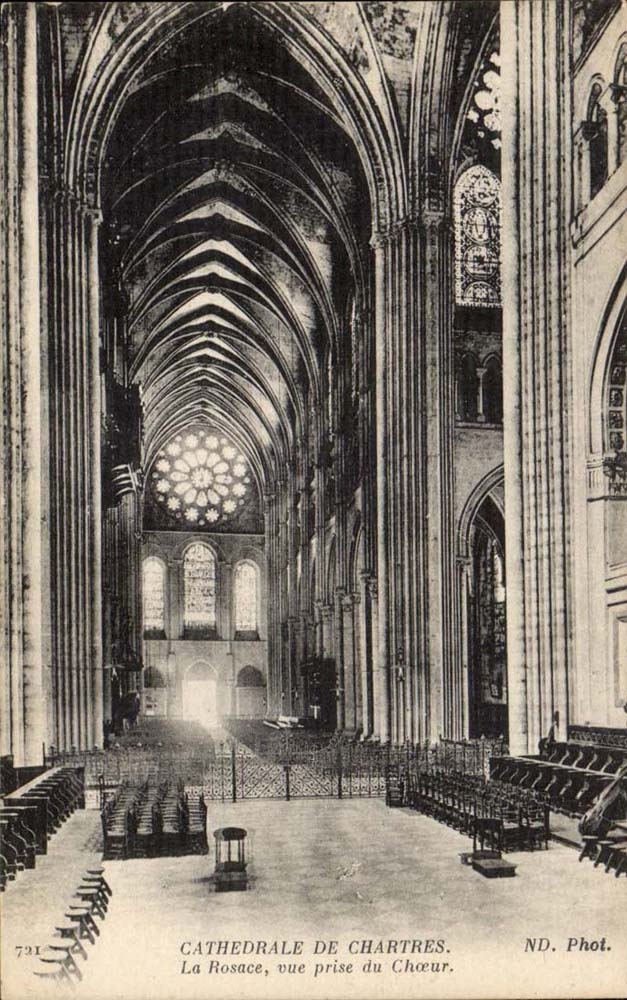CAthedrale de Chartres CPA La Rosace vue prise du choeur