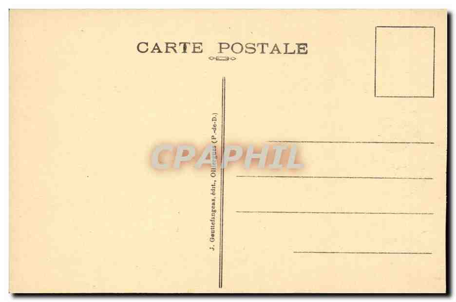 Route Thermale d'Auvergne — Roches Tuillières et Sanadoire — G. D'O - 1442 — Verso
