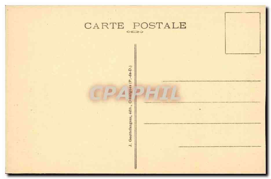 Auvergne CPA G D'O Le mont dore Route de Sancy — Verso