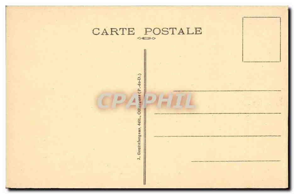 Auvergne CPA G D'O Le mont dore Vallee du Sancy et le capucin — Verso