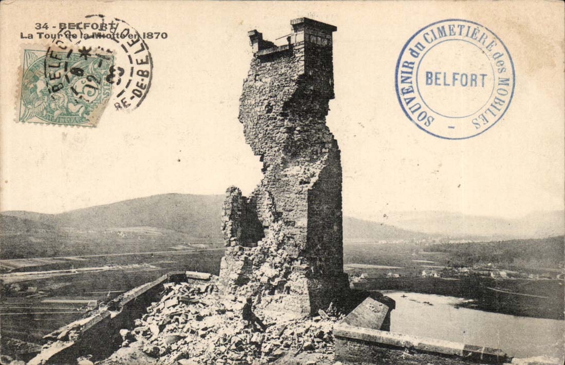 Belfort CPA La tour de la Motte en 1870