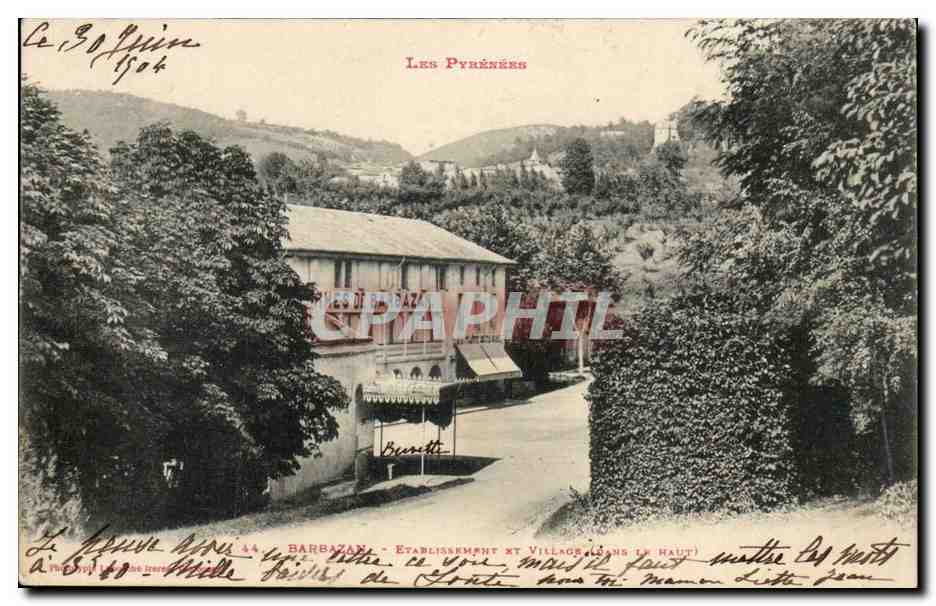 Barbazan CPA Etablissement et village (dans le haut)