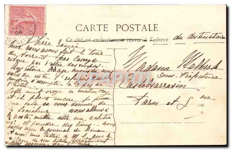 Barbazan CPA Etablissement et village (dans le haut) — Rückseite