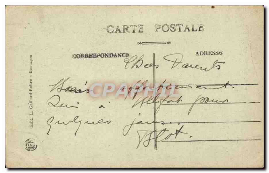 Belfort CPA Le chateau et la lion — Verso