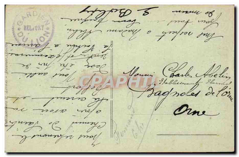 Belfort CPA Le lion  — Verso
