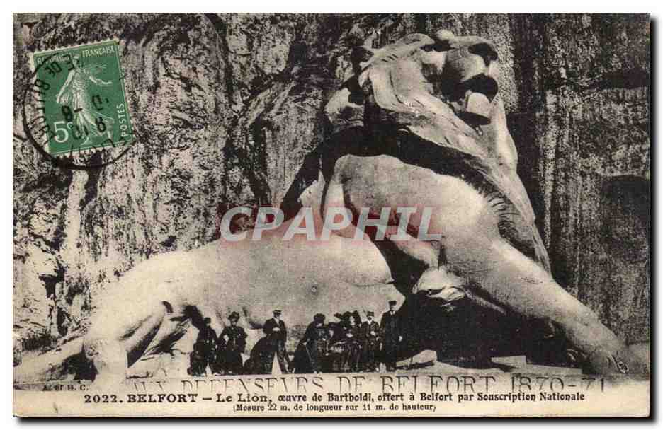 Belfort CPA Le lion Bartholdi offert pas souscription nationale