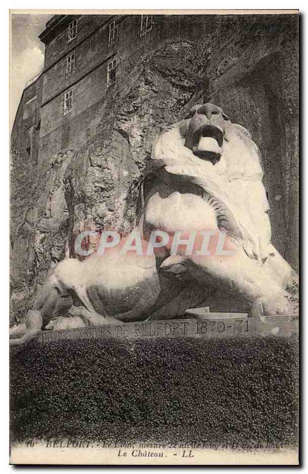 Belfort CPA Le lion Bartholdi Le chateau