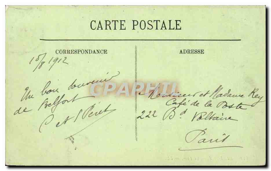 Belfort CPA Le lion Bartholdi  — Rückseite
