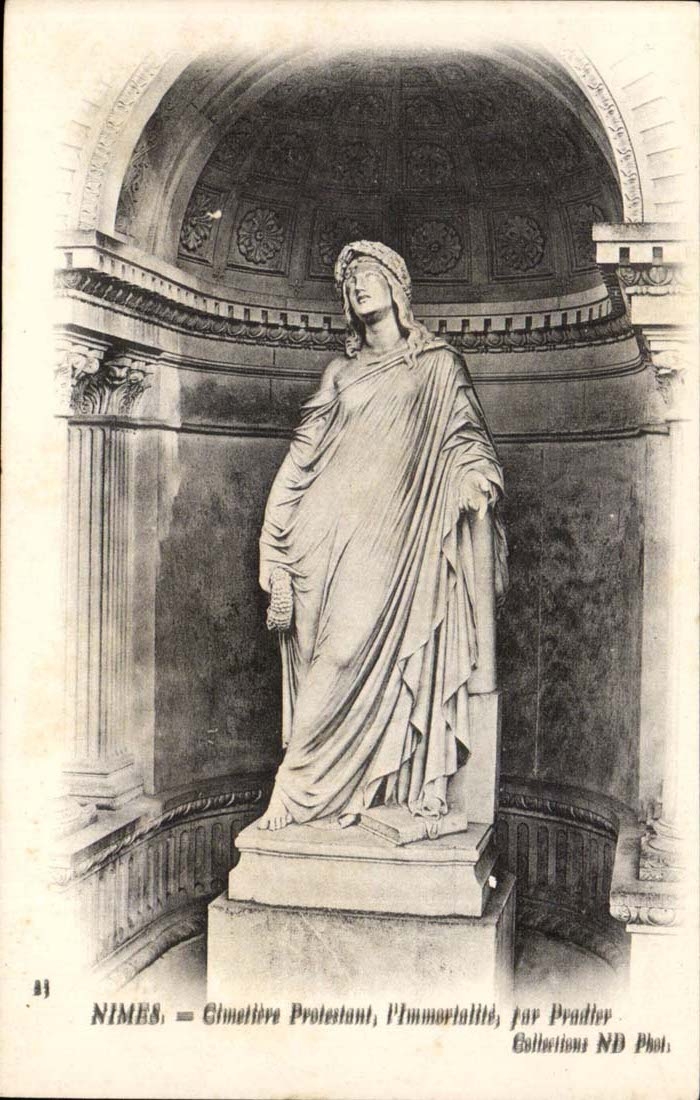 Nimes CPA Cimetiere Protestant l'immortalite par Pradier