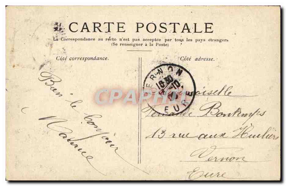 Paris CPA Le palais du Luxembourg — Rückseite