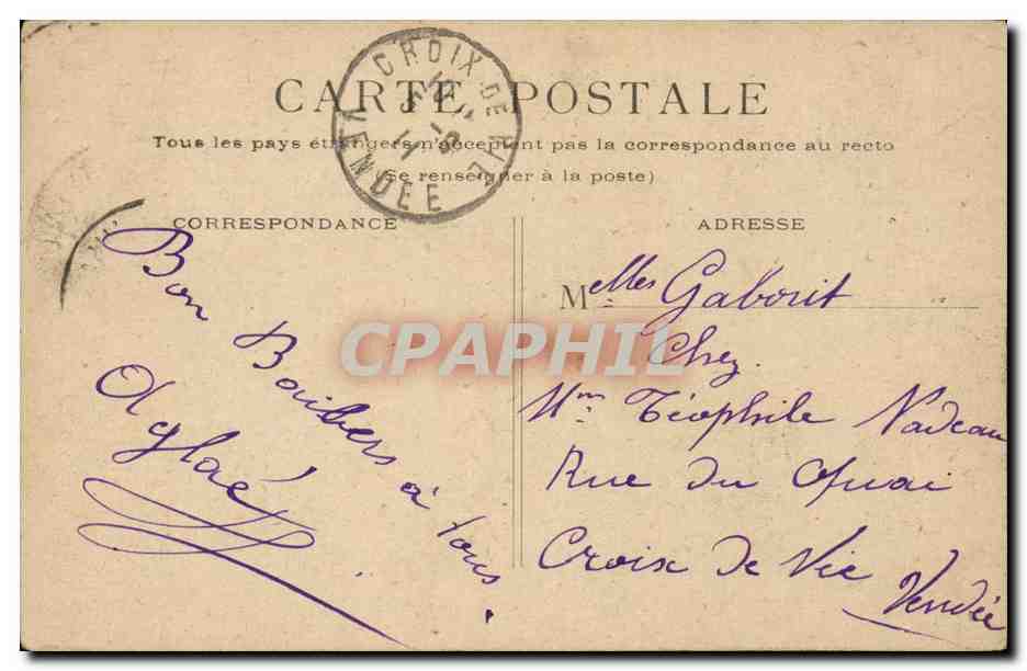 Paris CPA Le palais du Luxembourg — Rückseite