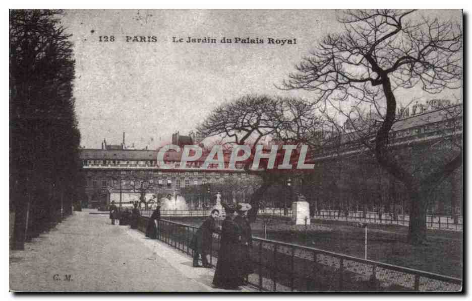 Paris CPM Le jardin du palais Royal Publicite SCHEReR philatelie