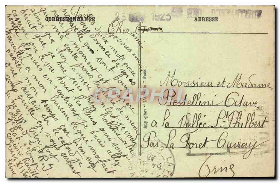 Paris CPA Le pantheon  — Rückseite
