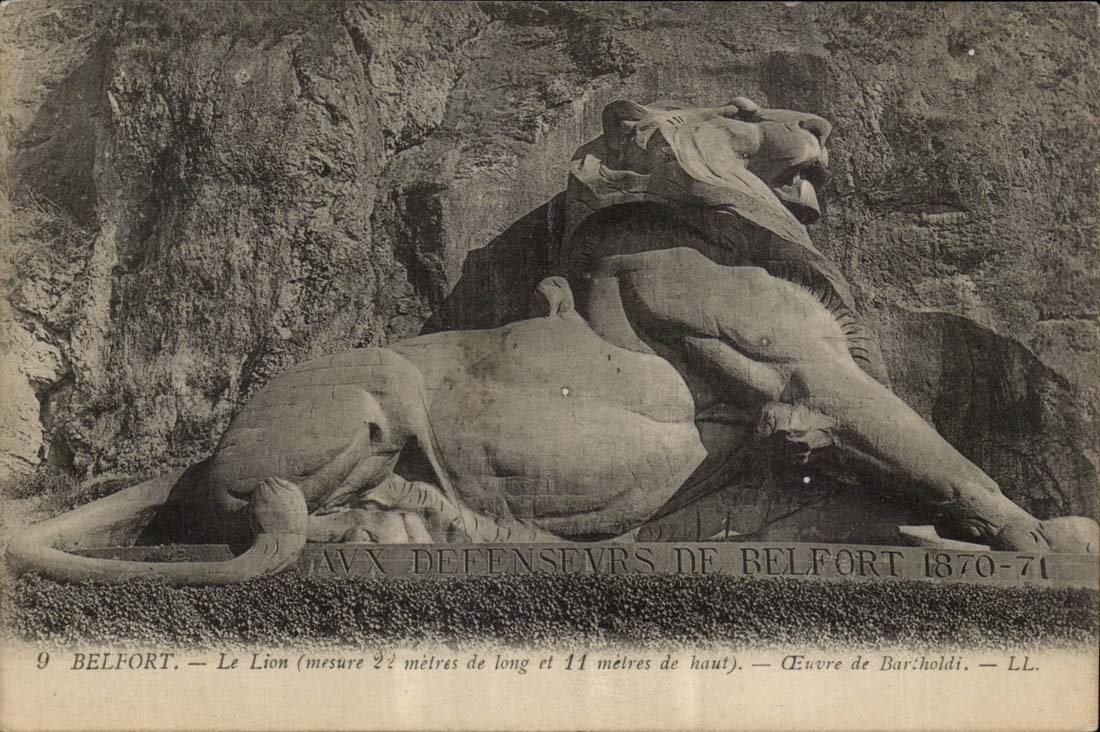Belfort CPA Le lion (oeuvre de Bartholdi)