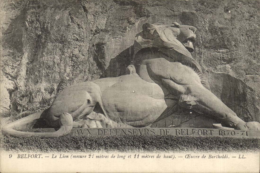 Belfort CPA Le lion (oeuvre de Bartholdi)