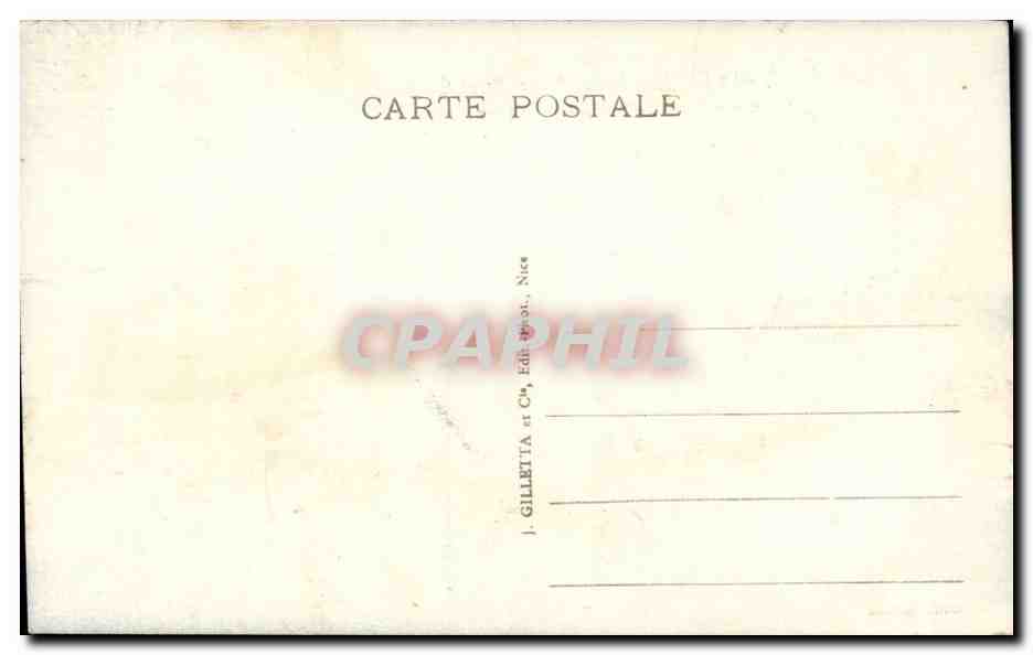 Nice CPA Jardin Albert 1er et casino  — Verso