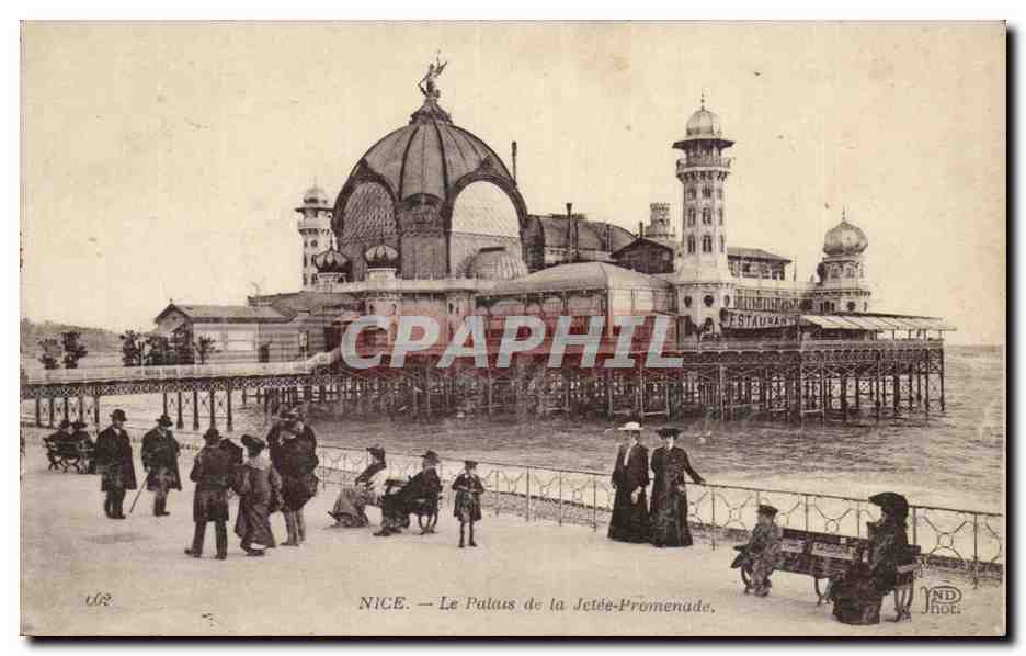 Nice CPA Le palais de al jetee promenade
