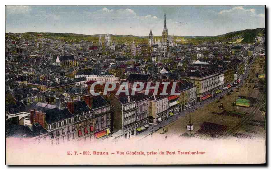 Rouen CPA Vue generale prise du pont transbordeur